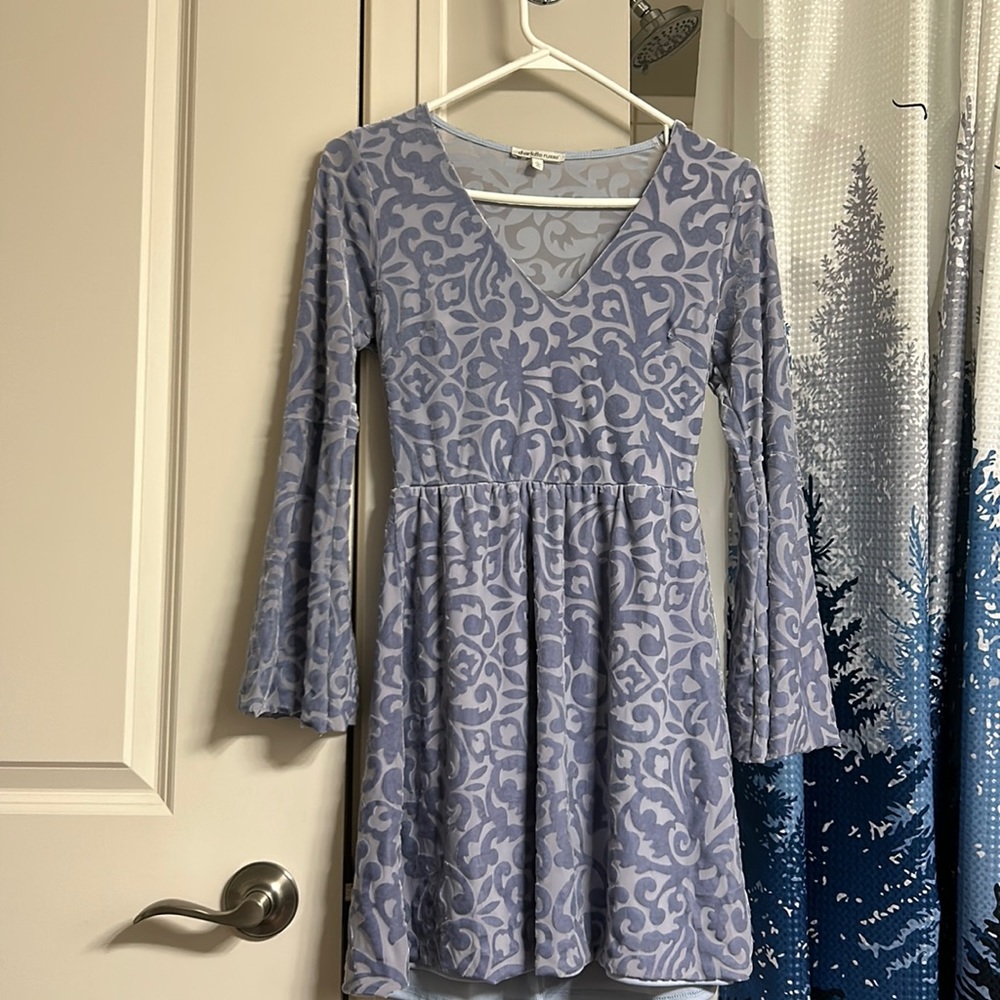 Small velvet blue and purple dress